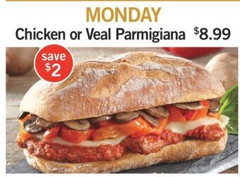Fortinos Chicken or veal parmigiana offer