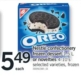 Fortinos Nestlé confectionery frozen dessert, 1.5 l or novelties, 4-10's offer