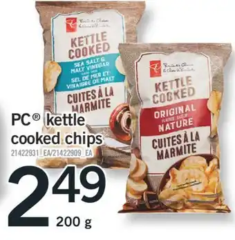 Fortinos Pc® kettle kettle cooked chips, 200 g offer