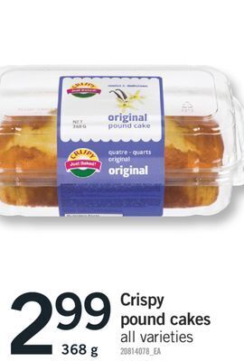Fortinos Crispy pound cakes, 368 g offer