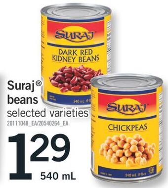 Fortinos Suraj® beans, 540 ml offer