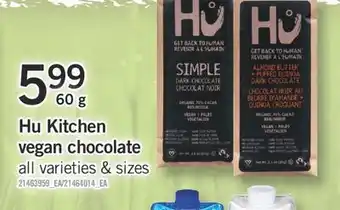 Fortinos Hu kitchen vegan chocolate, 60 g offer