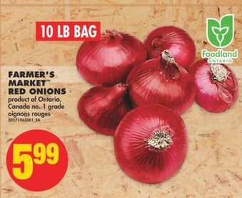 No Frills Farmer's market™ red onions, 10 lb bag offer
