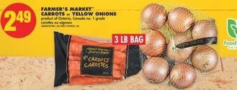 No Frills Farmer's market™ carrots or yellow onions, 3 lb bag offer