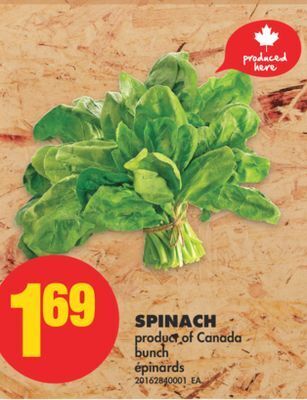 No Frills Spinach, bunch offer