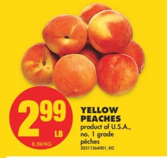 No Frills Yellow peaches offer