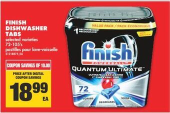 No Frills Finish dishwasher tabs, 72-105's offer