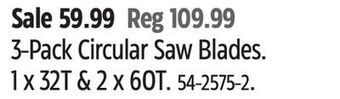 Canadian Tire Maximum 3-pack circular saw blades offer