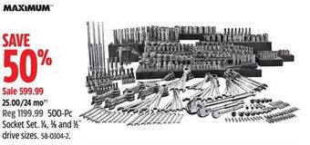 Canadian Tire Maximum 500-pc socket set offer