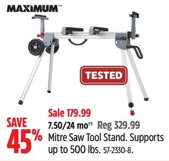 Canadian Tire Maximum mitre saw tool stand offer