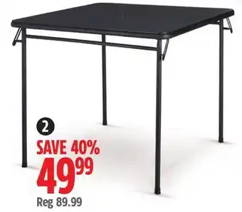 Canadian Tire For living square folding card table offer