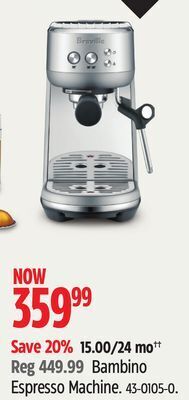 Canadian Tire Breville bambino espresso machine offer