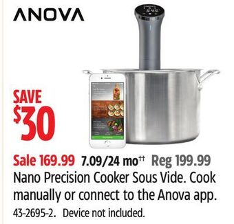 Canadian Tire Anova nano precision cooker sous vide. offer