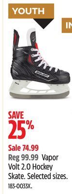 Canadian Tire Bauer vapor volt 2.0 hockey skate offer