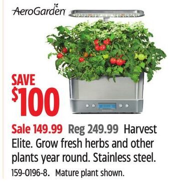 Canadian Tire Aerogarden harvest elite offer