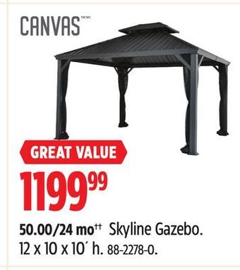 Canadian Tire Canvas skyline gazebo offer