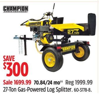 Canadian Tire Champion 27-ton gas-powered log splitter offer