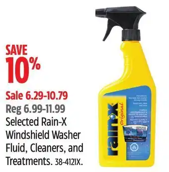 Canadian Tire Rain-x selected rain-x windshield washer fluid, cleaners, and treatments offer