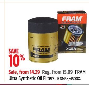 Canadian Tire Fram ultrasynthetic oil filters offer