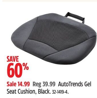 Canadian Tire Autotrends gel seat cushion, black offer