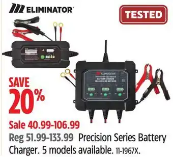 Canadian Tire Motomaster eliminator precision series battery charger offer