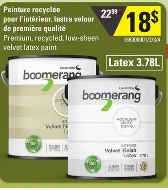 Sushi Shop Boomerang premium, recycled, low-sheen velvet latex paint offer
