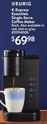 Walmart Keurig k-express essentials single-serve coffee maker offer