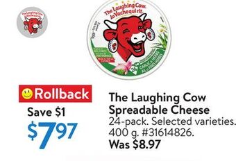 Walmart The laughing cow spreadable cheese offer