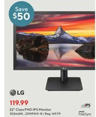 Staples Lg 21.5'' full hd monitor offer