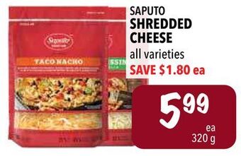 Farm Boy Saputo shredded cheese offer