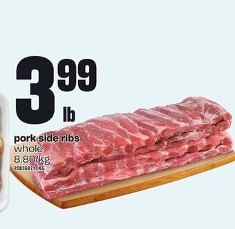 Zehrs Markets Pork side ribs offer