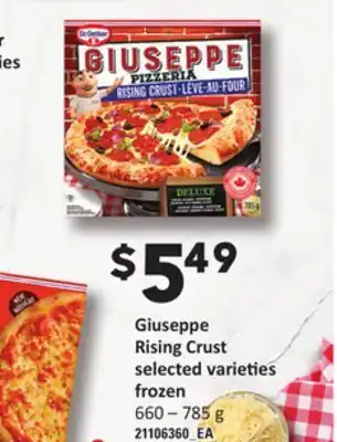 Zehrs Markets Giuseppe rising crust, 660 – 785 g offer