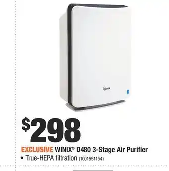 Home Depot Winix® d480 3-stage air purifier offer