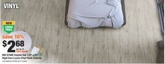 Home Depot Msi stone clayton oak 7.12" x 42" rigid core luxury vinyl plank flooring offer