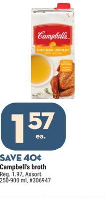 Giant Tiger Campbell's broth offer