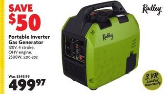 Home Hardware Portable inverter gas generator offer