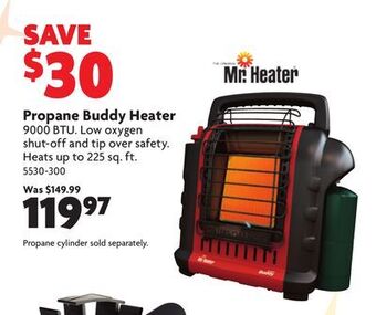 Home Hardware Propane buddy heater offer