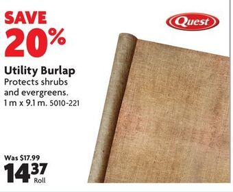 Home Hardware Utility burlap offer