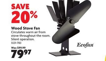 Home Hardware Wood stove fan offer