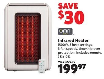 Home Hardware Infrared heater offer