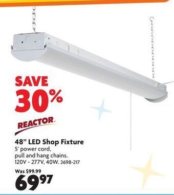 Home Hardware 48" led shop fixture offer