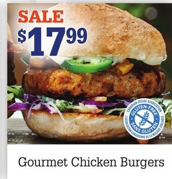 M & M Food Market Gourmet chicken burgers offer