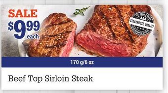 M & M Food Market Beef top sirloin steak offer