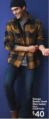Walmart George berber lined shirt jacket offer