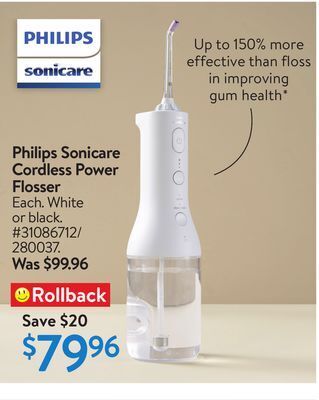 Walmart Philips sonicare cordless power flosser offer