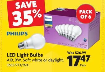 Home Hardware Led light bulbs offer