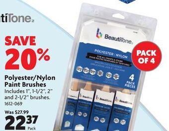Home Hardware Polyester/nylon paint brushes offer