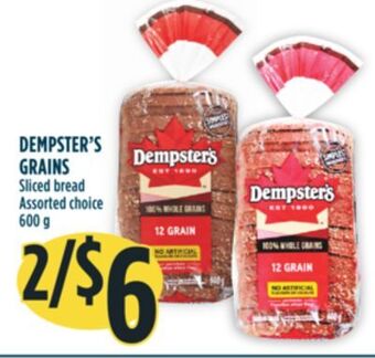 Marché Adonis Dempster's grains sliced bread offer