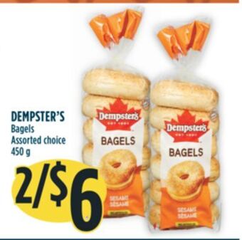Marché Adonis Dempster's bagels offer