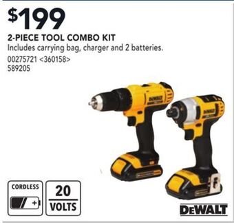 RONA Dewalt 2-piece tool combo kit offer